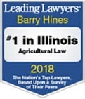 Leading Lawyers | Barry Hines | # 1 in Illinois | Agricultural Law | The Nation's Top Lawyers, Based Upon a Survey of Their Peers | 2018